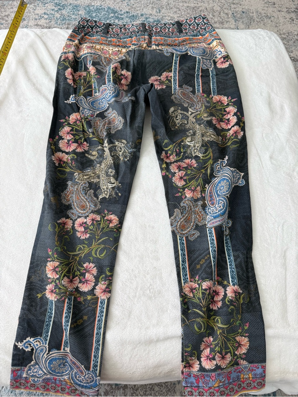 Johnny Was floral and paisley print straight-leg pants Size 6 D96 - Picture 7 of 8